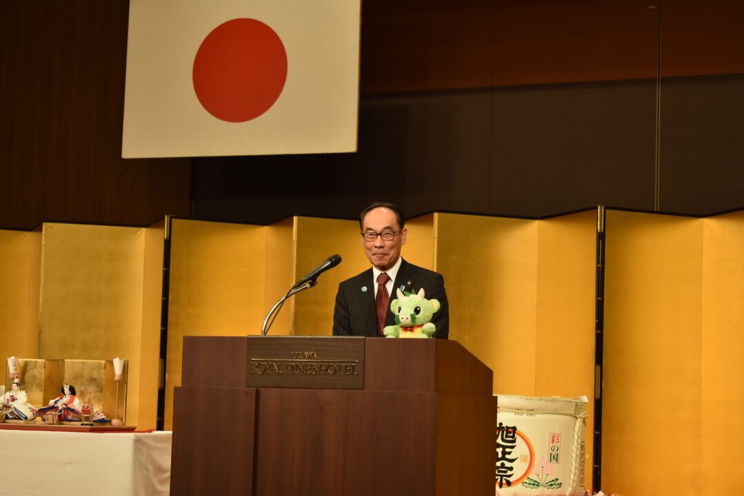 挨拶をする大野元裕 埼玉県知事